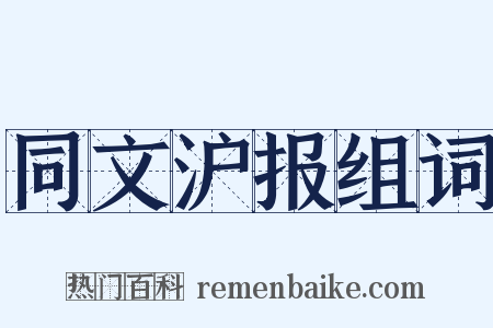 同文沪报组词是什么意思的图片